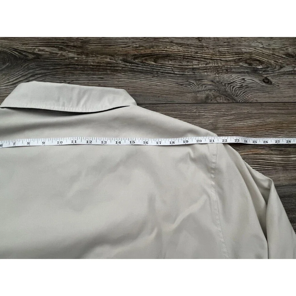 Timberland Weathergear Mens Jacket Beige XL Full Zip Collared Preppy Dadcore‎